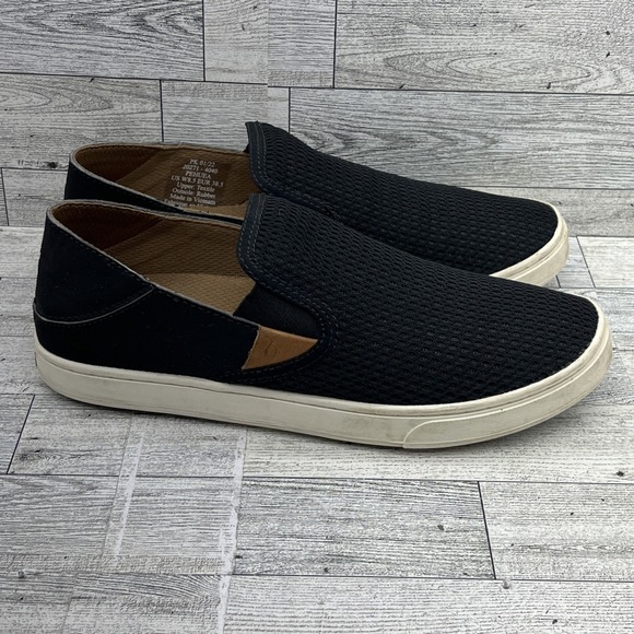 OluKai Pehuea Black Mesh Low Top Slip On Casual Sneaker Shoes Women Size‎ 8.5 - Picture 3 of 10